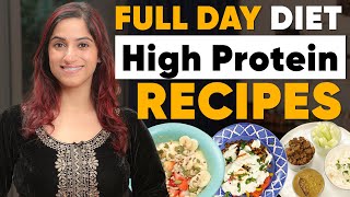 Full Day of Eating  High Protein Veg Diet Plan for Weight Loss  By GunjanShouts [upl. by Rochus]