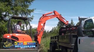 Mini Excavator Grade Blade Attachment Demo Video [upl. by Ajam]