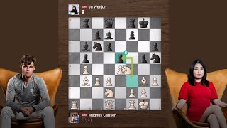 Magnus Carlsen vs Ju Wenjun  World Chess Champion vs Women World Chess Champion [upl. by Felicle]