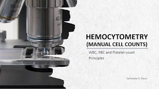 Hemocytometry Principles Manual Blood Cell Counts Module 8 [upl. by Laud]