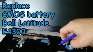 How to replace a CMOS battery on Dell Latitude e4300 laptop [upl. by Nanete]