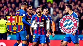 HISTORICAL BARÇA Barcelona 41 Bayern Summary and Goals of the Epic Match [upl. by Acinomahs]