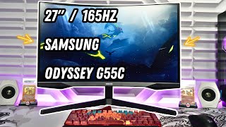 Samsung Odyssey G55C 27quot G5 Curved Gaming Monitor Review  Under 300 165Hz LS27CG552ENXZA [upl. by Yvaht526]