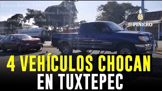 Chocan 4 vehículos en Tuxtepec [upl. by Dailey]