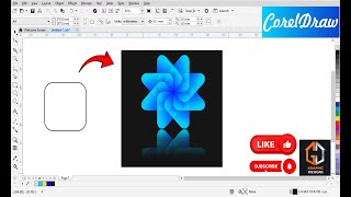 Flower Design in Corel draw Corel Draw Tutorial logo logodesign coreldraw [upl. by Ahtikal]