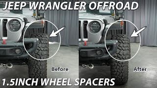 Jeep Wrangler JL With 15inch Wheel Spacers Install  Before And After  BONOSS Jeep Accessories [upl. by Dedrick26]