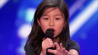 Celine Tam Wonder Girl Wants To Be Next Celine Dion on America’s Got Talent [upl. by Elleivad685]