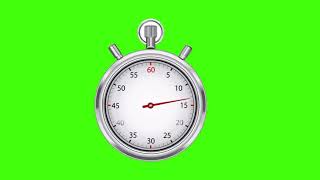 Green screen stopwatch  1 minute  HD [upl. by Arturo134]