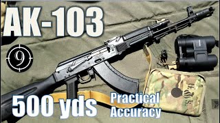 AK103 Iron Sights to 500yds Practical Accuracy Saiga 762 base rifle [upl. by Einahpets]