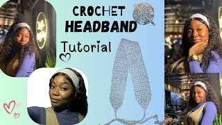 EASY CROCHET HEADBAND TUTORIAL BEGINNER FRIENDLY jacquelinemeju [upl. by Arimas457]