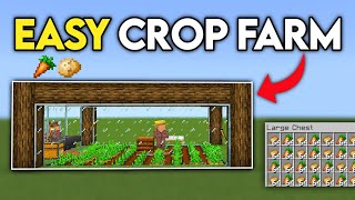 EASY AUTOMATIC CROP FARM 120  Minecraft Bedrock Edition Tutorial [upl. by Sihun]