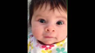 Baby talking at 2 months old Says I love you Amazing Very cute [upl. by Absa]