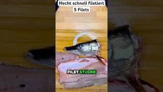 62cm Hecht Filets  Schnell Hecht filetieren  SO geht’s 👨🏻‍🍳  hecht catchandcook [upl. by Ernald]