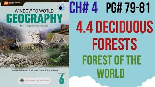 Deciduous forest chapter 4 Window to World History Class 6 page 7981 [upl. by Farny206]