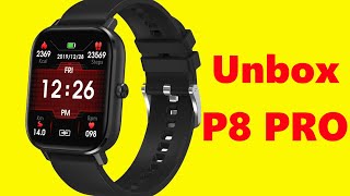 P8 PRO Smartwatch Unboxing and Review  Bigger Screen Amazfit GTS Copy [upl. by Anaer]