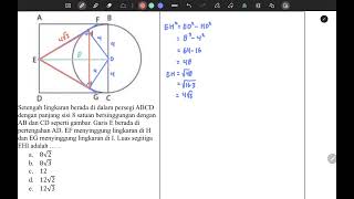 Bocoran Real PK UTBK 2024  Menemukan Luas Segitiga EHI dalam Setengah Lingkaran [upl. by Aletta721]