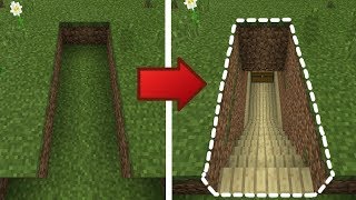 Minecraft How to Build a Small amp Easy Secret Base Tutorial 5 Hidden House [upl. by Kcirdahc]