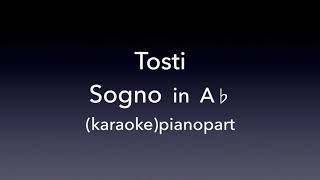 Sogno Tosti in A♭ Piano accompanimentkaraoke [upl. by Annayi]