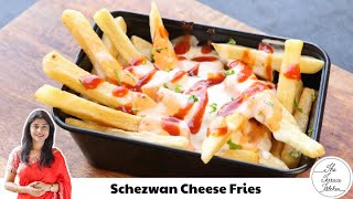 Schezwan Cheese French Fries  Cheese Sauce amp French Fries Recipe  The Terrace Kitchen [upl. by Odnomor]