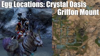 Griffon Mount Egg Locations  Crystal Oasis Guild Wars 2 Path of Fire [upl. by Eigroeg]