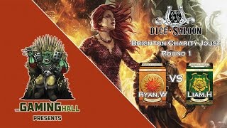 A Game of Thrones LCG 2017 Brighton Charity Joust  Round 1  MartellDragon v TyrellWolf [upl. by Emyam]