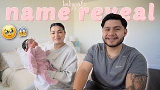 OUR BABYGIRLS NAME REVEAL [upl. by Mccurdy]