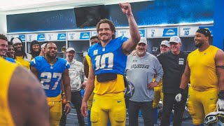 Jim Harbaugh Locker Room Victory Speech vs Titans  LA Chargers [upl. by Aoht]