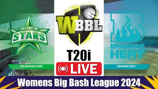 WBBL 2024 Live  Melbourne Stars Women vs Brisbane Heat Women Live Cricket Score  Cricket 22 [upl. by Amarette]