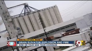 Grain elevator explosion and fire [upl. by Ycnay]