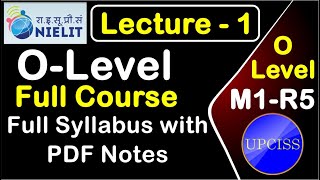 O Level Course Full Video Lecture with PDF Notes  OLevel Course Free Online Classes  NIELIT [upl. by Vite1]