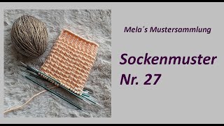 Sockenmuster Nr 27  Muster in Runden stricken [upl. by Posner]