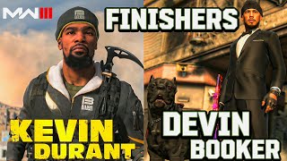 Devin Booker VS Kevin Durant Finishers NBA Players In Call Of Duty Modern Warfare 3 [upl. by Bruis]