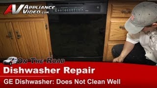 GE Dishwasher Repair  Does Not Clean Well  Spray arm [upl. by Riki395]