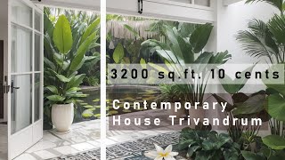 Contemporary house in Trivandrum  3200 sqft 10 cents  Kerala Home Tour [upl. by Orgell169]