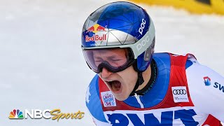 Marco Odermatt ends decadelong drought with home snow GS title  NBC Sports [upl. by Arriat]