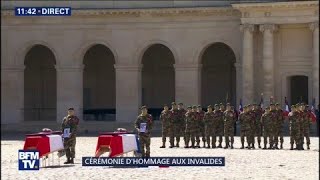 EN DIRECT Suivez lhommage national aux deux soldats tués au Burkina Faso [upl. by Nyral985]