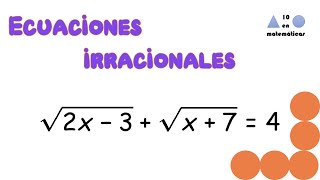 Resolver ecuaciones irracionales con dos raíces paso a paso [upl. by Brunk69]