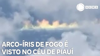 Arcoíris de fogo surge no céu e chama atenção de moradores do Piauí [upl. by Aicilf608]