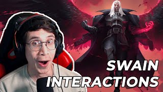 Arcane fan reacts to SWAIN Special Interactions  League of Legends [upl. by Wappes129]