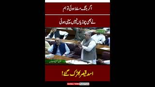 Asad Qaiser Aggressive Speech In National Assembly  PTI  Global Times Pakistan [upl. by Scibert237]