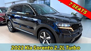 2022 Kia Sorento AWD 22L Turbo Black Color Exterior and Interior Visual View  7 Seats SUV [upl. by Keelby]