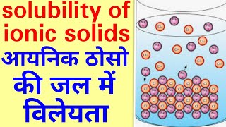 Solubility of ionic compounds solvation energy hydration energyBSC first year inorganic chemistry [upl. by Egide]