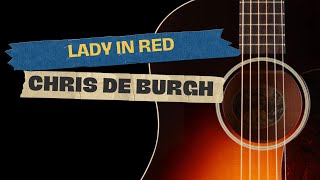 Lady In Red  Chris De Burgh  Fingerstyle Guitar Tutorial Cover TAB [upl. by Ilek]