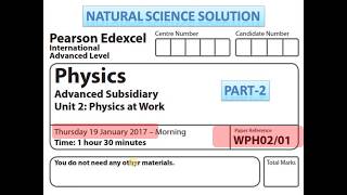 Edexcel IAL physics unit 2 Jan 17 part 2 [upl. by Eitsirhc547]