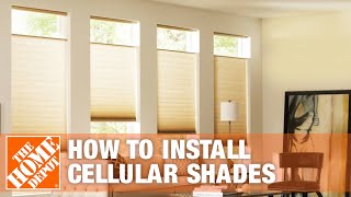 How to Install Inside Mount Blinds Cellular Shades  The Home Depot [upl. by Ariat]