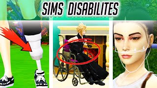 FUNCTIONAL WHEEL CHAIR PROSTHETIC LEG SIMS 4 DISABILITIES [upl. by Nnyleitak886]