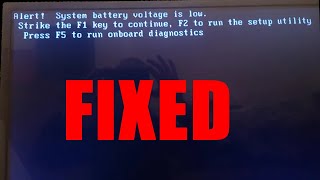 System battery voltage is low strike f1 key to continue FIXED [upl. by Pryor414]