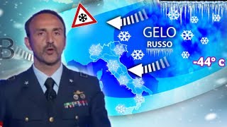 METEO GELO RUSSO INTENSO SULLITALIA E NEVE FINO AL PIANURA ARIA GELIDA [upl. by Inwat]