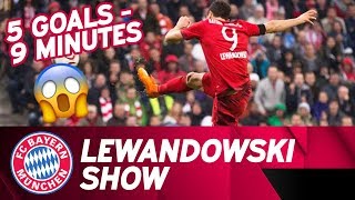 5⃣ Goals in 9⃣ Minutes Lewandowski Show  Time Lapse  FC Bayern  VfL Wolfsburg [upl. by Edrahs687]