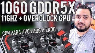 A GTX 1060 GDDR5X 11Ghz quotTUNADAquot com OVERCLOCK vence RX 580 GTX 1060 GDDR5 GTX 1660 e GTX 1660 Ti [upl. by Michigan]